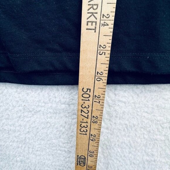 Judith Hart Womens V Neck Tunic Size XL Black Embroidered Look 3/4 Sleeve - Picture 9 of 9